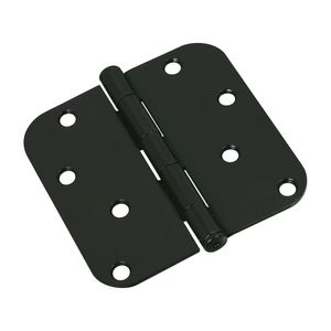 National Hardware 3-1/2 in. 5/8 in. Radius Round Corner Oil-Rubbed Bronze Door Hingeimage