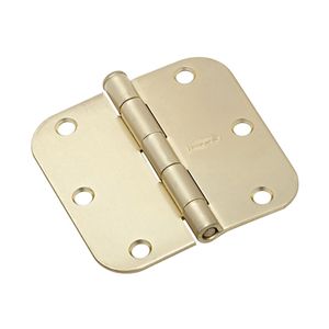 National Hardware 3-1/2 in. Satin Brass 5/8 in. Round Corner Door Hingeimage
