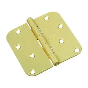 National Hardware 4 in. Satin Brass 5/8 in. Round Corner Door Hingeimage