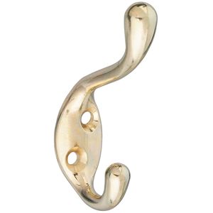 National Hardware V166 Brass Coat and Hat Hookimage