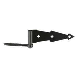 National Hardware 7 in. Black Hook and Strap Gate Hingeimage