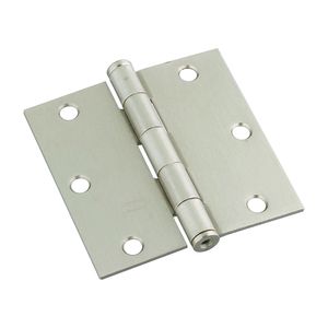 National Hardware 3-1/2 in. Satin Nickel Steel Door Hingeimage