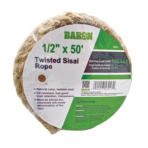 Baron Mfg 1/2 in. x 50 ft. Sisal Utility Ropeimage