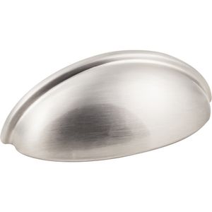 Hardware Resources 3-11/16 in. Satin Nickel Cup Cabinet Pullimage