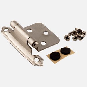 Hardware Resources Self-Closing Overlay Hinge, Satin Nickelimage