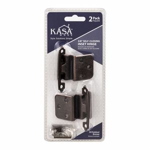 Hardware Resources 3/8 in. Matte Black Self-Closing Inset Cabinet Hingeimage