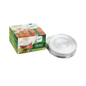 Ball 3-Piece Wide Mouth Stainless Steel Mason Jar Lidsimage