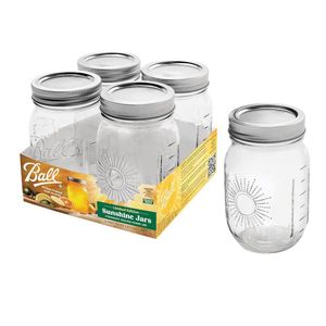 Ball 16 oz. Regular Mouth Sunshine Keepsake Mason Jar Set, 4-Pieceimage
