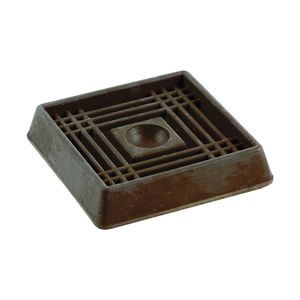 Shepherd 3 in. Square Brown Rubber Caster Cups, 2-Packimage
