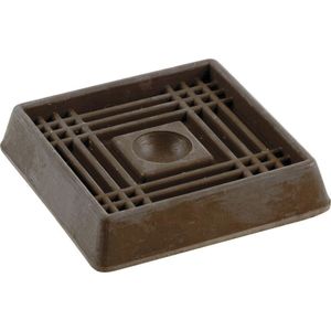Shepherd 1-5/8 in. Square Brown Rubber Caster Cup, 4-Packimage