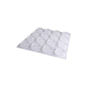 Shepherd 1/2 in. Clear Round Vinyl Surface Guard Bumper Pads, 16-Packimage