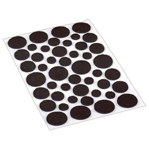 Shepherd 46-Piece Assorted Brown Round Felt Furniture Padsimage