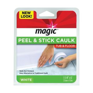 Magic 1-1/4 in. x 5 ft. Tub and Floor Peel and Stick Caulkimage