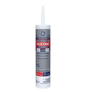 GE Adhesives 10.1 oz. Clear Silicone 1 Tub and Tile Sealantimage