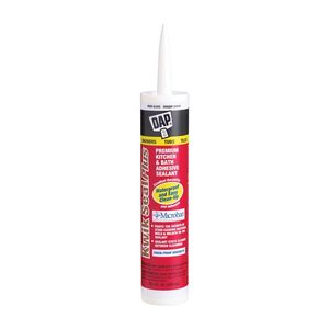 DAP 10.1 oz. White Kwik Seal Plus Kitchen and Bath Adhesive Caulkimage
