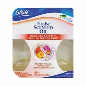 Glade 1.34 oz. Hawaiian Breeze and Vanilla Passion Fruit Plug-In Air Freshener Refill, 2-Packimage