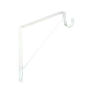National Hardware White Shelf and Rod Bracketimage