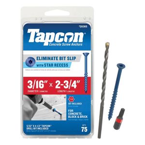 Tapcon 3/16 in. x 2-3/4 in. Concrete Screw Anchorimage