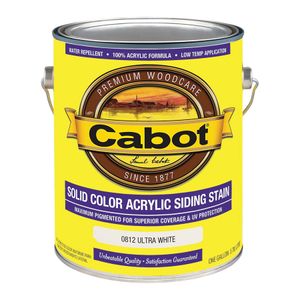Cabot 1 gal. Ultra White Exterior Acrylic Solid Stainimage