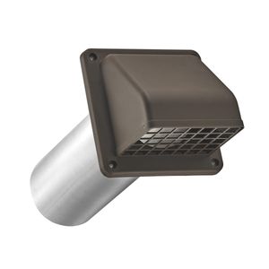 Lambro 4 in. Brown Plastic Dryer Vent Hoodimage