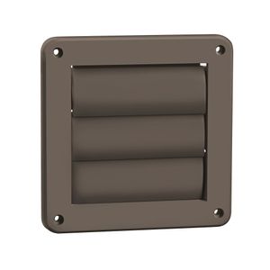 Lambro 4 in. Brown Plastic Louvered Vent Hoodimage