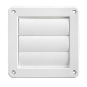 Lambro 4 in. White Plastic Louvered Ventimage
