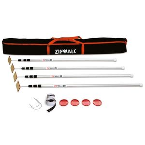 Zipwall 12 ft. Spring-Loaded Dust Barrier Poles, 4-Packimage