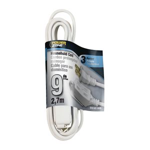 PowerZone 9 ft. 16/2 SPT White Indoor Extension Cordimage