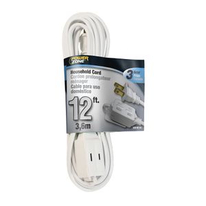 PowerZone 12 ft. 16/2 SPT Indoor Extension Cord, Whiteimage