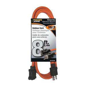 PowerZone 8 ft. 16/3 Outdoor Extension Cordimage