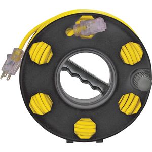 PowerZone Black Plastic Cord Storage Reelimage