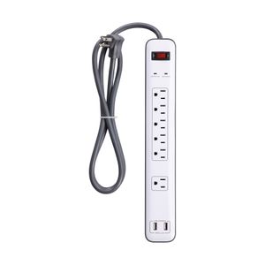 PowerZone 4 ft. 6-Outlet 1800 Joules Surge Protector Power Stripimage