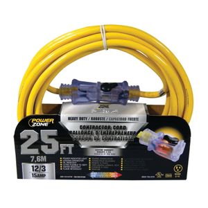 PowerZone 25 ft. 12/3 SJTOW Contractor Extension Cordimage