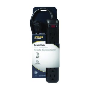 PowerZone 3 ft. 6-Outlet Black Power Stripimage