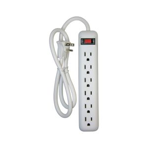 Powerzone 3 ft. 6-Outlet Circuit Breaker Power Strip, Whiteimage
