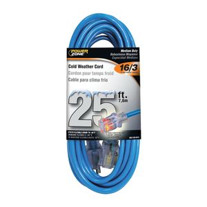 PowerZone 25 ft. 16/3 Outdoor Cold Weather Extension Cordimage