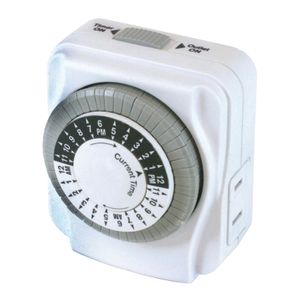 PowerZone 24-Hour 2-Outlet Heavy-Duty Mechanical Indoor Timerimage