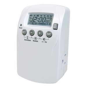 PowerZone 7-Day 2-Outlet Extra Heavy-Duty Indoor Digital Timerimage