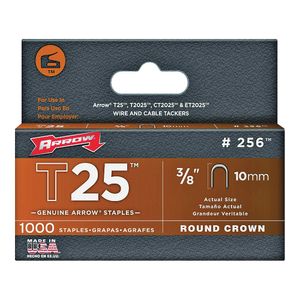 Arrow 3/8 in. T25 Round Crown Staples, 1,100-Packimage