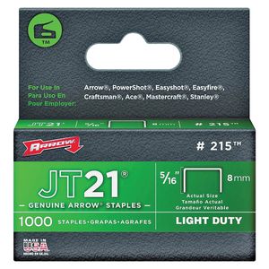 Arrow 5/16 in. Flat Crown Staples, 1,000-Packimage
