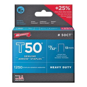 Arrow 3/8 in. x 17/32 in. T50 Series Ceiling Tile Staples, 1,250-Packimage