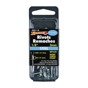 Arrow 1/8 in. x 1/8 in. Short Steel Pop Rivet, 25-Packimage
