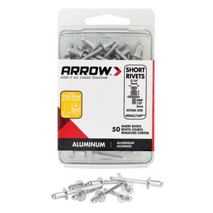 Arrow 3/16 in. x 1/8 in. Short Aluminum Pop Rivetimage