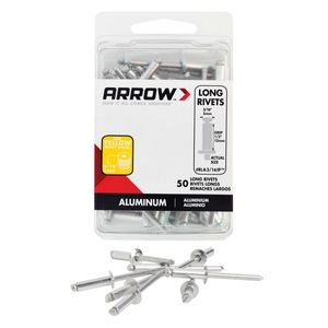 Arrow 3/16 in. x 1/2 in. Long Aluminum Pop Rivet, 50-Packimage
