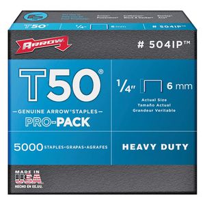 Arrow 1/4 in. T50 Staples, 5,000-Pieceimage
