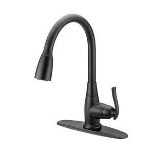 Boston Harbor Matte Black Pull-Down Kitchen Faucetimage