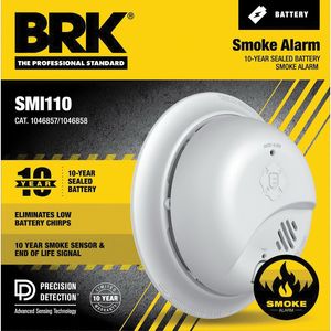 BRK 10-Year Battery Operated Ionization Smoke Alarmimage