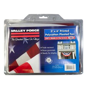 Valley Forge 3 ft. x 6 ft. Polycotton Pleated Fan Flagimage
