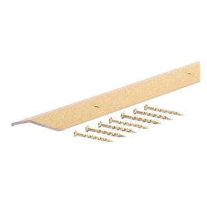 M-D Building Products 1-3/8 in. x 72 in. Satin Brass Fluted Carpet Trimimage