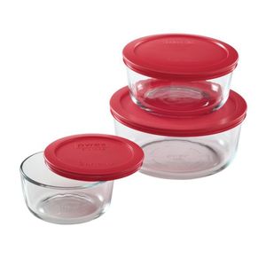 Pyrex 6-Piece Round Glass Storage Container Setimage